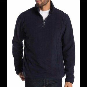 Vintage 1946 Micro Fleece Quarter Zip Sweatshirt black. soft. Men’s. size large